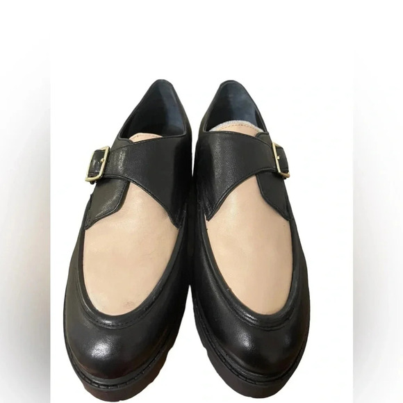 🖤 Seychelles “Catch Me” Buckle Lug Sole Loafers Black Women’s Size 7 🖤 - Picture 1 of 6